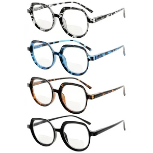 4-pack Bifocal Reading Glasses for Women Vintage Bi-focal Readers +1.00 - Picture 1 of 6