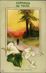 Alte Postkarte Happiness Be Yours Galesville WI 1913 - Bild 1 von 2