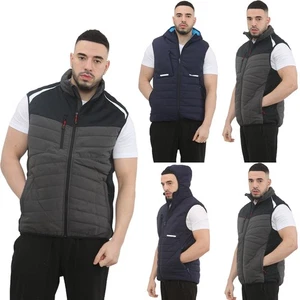 Herren Bodywarmer Warm Softshell Thermo Wattiert Reflektierend Winter Outdoor Weste - Bild 1 von 19