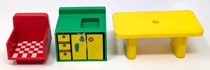 Vintage 1973 Playskool Play Camper RV #482 Replacement Accessories Toy 3 Lot - Picture 1 of 9