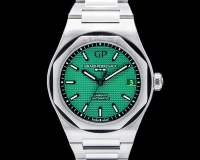Girard Perregaux 81010-11-3153-1CM Laureato Clous de Paris SS mostrador verde 2024 - Imagem 1 de 4