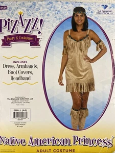 Women's Size S Native American Halloween Costume Sexy Dress, Bands Boot Covers - Picture 1 of 11