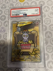 Pokemon SV Escarlata Violeta Paradoja Grieta Ilustración Raro Gimmighoul 198 PSA 9 - Imagen 1 de 2