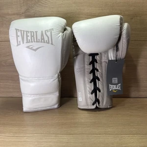 EVERLAST 8 OZ Powerlock 2 Professional Boxing Gloves White/grey - Picture 1 of 5