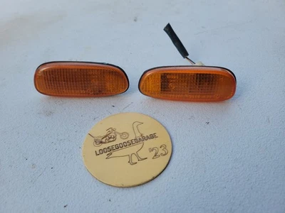 93-01 Subaru Impreza Amber Fender Turn Signal Lights Outback L LX Limited Orange - Image 1 of 4