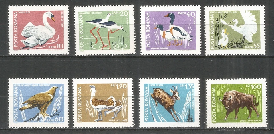 Sellos de Rumania 1968 como nuevos MNH (**) aves Foto 1 de 1