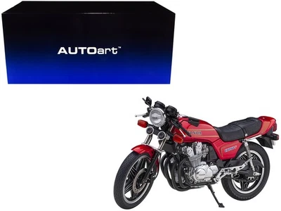 1986 Honda CB750F Motorcycle Red with Helmet Baribari Legend 1/12 Model Autoart - Image 1 of 4