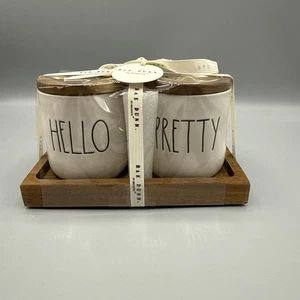 Rae Dunn 3 Piece Trinket Jar Set W/ Tray Hello Pretty NEW - Picture 1 of 7