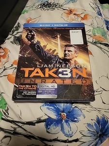 TAKEN 3 UNRATED -- BLU-RAY w/ SLIPCOVER + DIGITAL - Picture 1 of 5