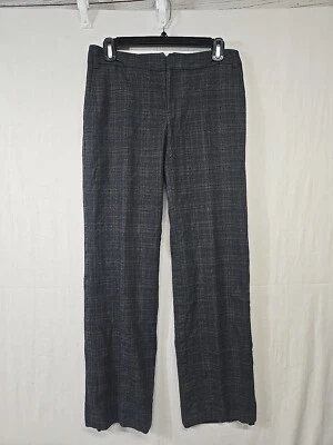 Banana Republic Martin Fit Stretch Wool Pants Women's 2 Plaid Straight Leg Lined - Image 1 of 4