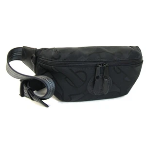 Burberry Waist Bag 8029991 Black Nylon Used Body Bag Waist Pouch Crossbody - Picture 1 of 9