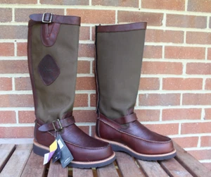 Stivali Chippewa Cutter 18" Snake Uomo Tg 9 EE Full Back Zip Pelle Marrone 23923 - Foto 1 di 16