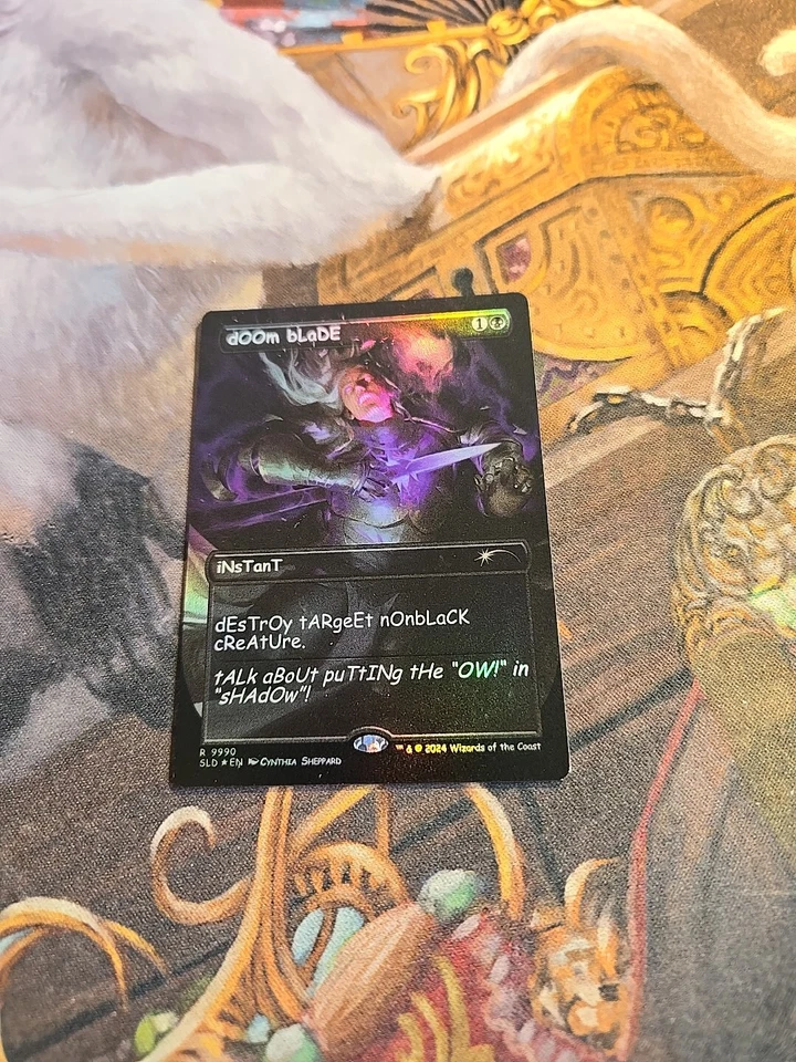 Doom Blade Borderless Foil MTG Secret Lair - Pack Fresh - - Image 1 of 2