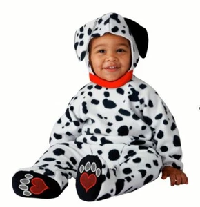 Infant Dalmatian Hooded Jumpsuit Ears Halloween Costume Baby Boy Girl 6/12/18/24 - Picture 1 of 1