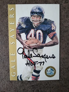 Gale Sayer HOF Postcard - Chicago Bears - Autographed with JSA COA - Picture 1 of 4