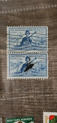 US 3c stamp SC #1017 National Guard, In War and In Peace 1953 used - #B664 - Image 1 of 2
