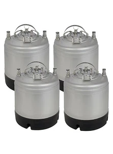 New Kegco 1.75 Gallon Home Brew Ball Lock Keg with Strap Handle - Set of 4 - Picture 1 of 5