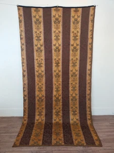 Antique french + italian brocade fabric wall hanging floral panel item 290 - Picture 1 of 11