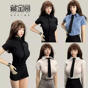 1/6 Female Office White Shirt Skirt Clothes Model For 12"PH TBL Figure Body - Picture 1 of 9