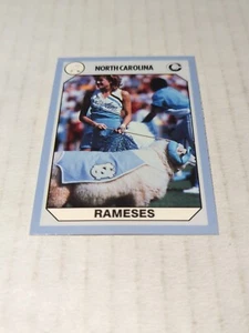1990 North Carolina Greats RAMESES Tar Heels Ram Mascot Card with Cheerleader! - Picture 1 of 1