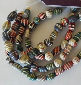 4 strands Tericota Clay beads total 24 inches of beads 6mm to 8x12mm - Picture 1 of 1