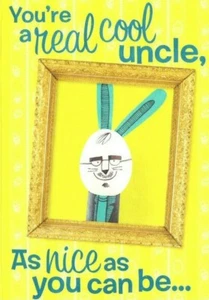 RABBIT MAN REAL COOL UNCLE Hallmark Easter Greeting Card w/ Envelope MG15 - Picture 1 of 3