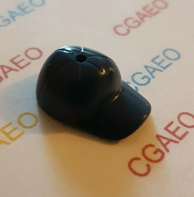 1X Lego 11303 Headgear Cap Short Curved Bill with Seams and Hole on Top DARKBLUE - Photo 1/1