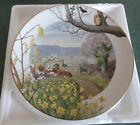 Royal Worcester 'A Country Church in March' 1979 Peter Barrett plate boxed
