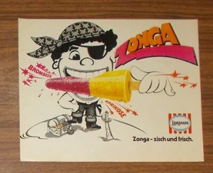 Seltene Werbung Langnese ZONGA DER ZISCHER Eis - Zisch und frisch #1 1979 - Bild 1 von 1