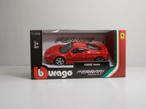 Bburago 36011 FERRARI 458 ITALIA - METAL 1:43 Race&Play - Foto 1 di 1