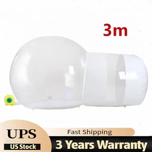 Inflatable Bubble House Outdoor PVC Bubble Tent For Camping W/ Air Blower 3M Dia - Picture 1 of 11