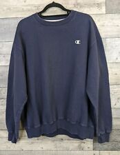 Vintage Champion Sweatshirt Logo 90s Streetwear Mens XL Navy Sportswear Top Blue
