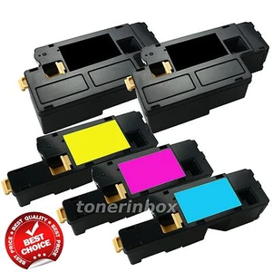 5 Pack Black & Color Toner Set for Dell Laser 1250 1250c 1350cnw 1355cn 1355cnw - Picture 1 of 5