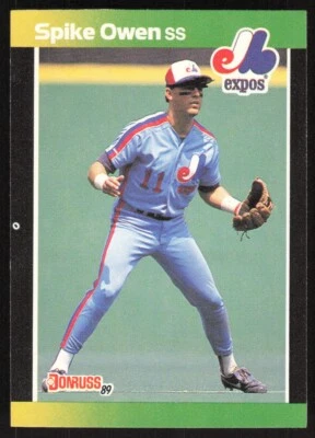 1989 Donruss Baseball's Best Spike Owen #236 Montreal Expos - Image 1 of 2