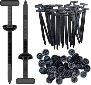 50 Pack Heavy Duty Self-Locking Nylon Zip Ties, Cable Tie Buckle, UV Resistant Z - Picture 1 of 6