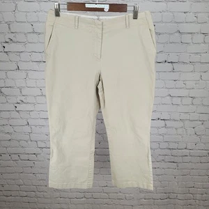 Lands End khaki beige Baumwolle Stretch mittelhoher Bund kurze Chino Hose Größe 10 (31x24) - Bild 1 von 18