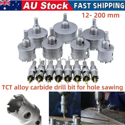 12mm-270mm TCT Carbide Tip Hole Saw Drill Bit Stainless Steel Metal Alloy Cutter - image 1 of 4