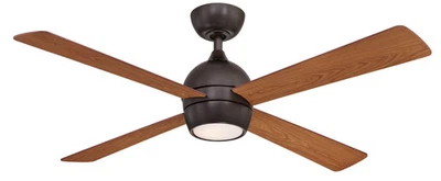 Fanimation Kwad 52" LED Ceiling Fan in Dark Bronze - Image 1 of 2