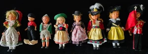 Collection Of Vintage European Regional Dolls Lot Of 8 - Picture 1 of 2