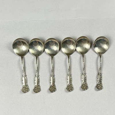Reed & Barton La Reine серебро бульон суп ложки 6 лот 1893 без моно - Изображение 1 из 4