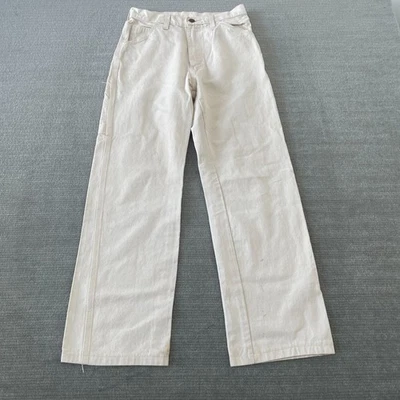 Dickies Pants Women 26x27 Cream Carpenter Straight Leg Casual Utility Workwear - Image 1 of 4