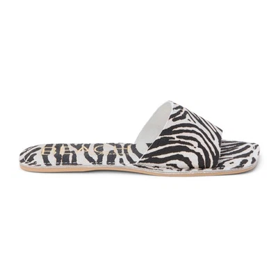 BEACH by Matisse Bali Zebra Print Slide Flat  Womens Black, White Casual Sandals - Image 1 of 4