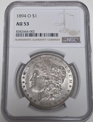 1894-O Morgan Silver Dollar $1 NGC AU53 - Image 1 of 2
