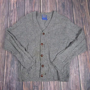 Vintage Pendleton Sweater Mens Medium Wool Cardigan Country Traditionals USA 80s - Picture 1 of 9