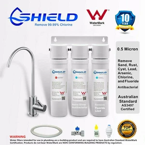 PLATINUM 3 Stages Undersink Water Filter System SUS304 Tap Remove Fluoride Lead - Picture 1 of 7