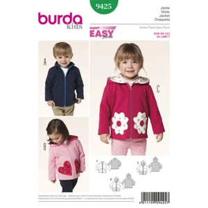 Giacca Burda Very Easy CUCIRE PATTERN 9425 bambino/ragazzo 18m-7y - Foto 1 di 3