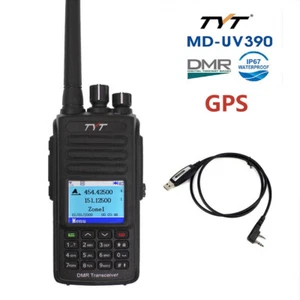 TYT MD-UV390 IP67 DMR Digital Radio UHF VHF Dual Band Radio with USB cable - Picture 1 of 10