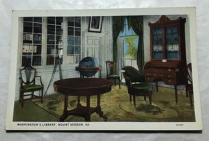Washington’s Library, Mount Vernon, Virginia. Postcard (B3) - Picture 1 of 2