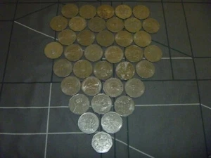 35 Assorted Australian 50 cent coins. plus 2 extras. NO common coat of arms. - Picture 1 of 3