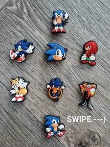 SONIC HEDGEHOG Croc Charms MIX MATCH DISCOUNT ALL OUR SHOP 10000+CHARMS+FREE P&P - Picture 1 of 4
